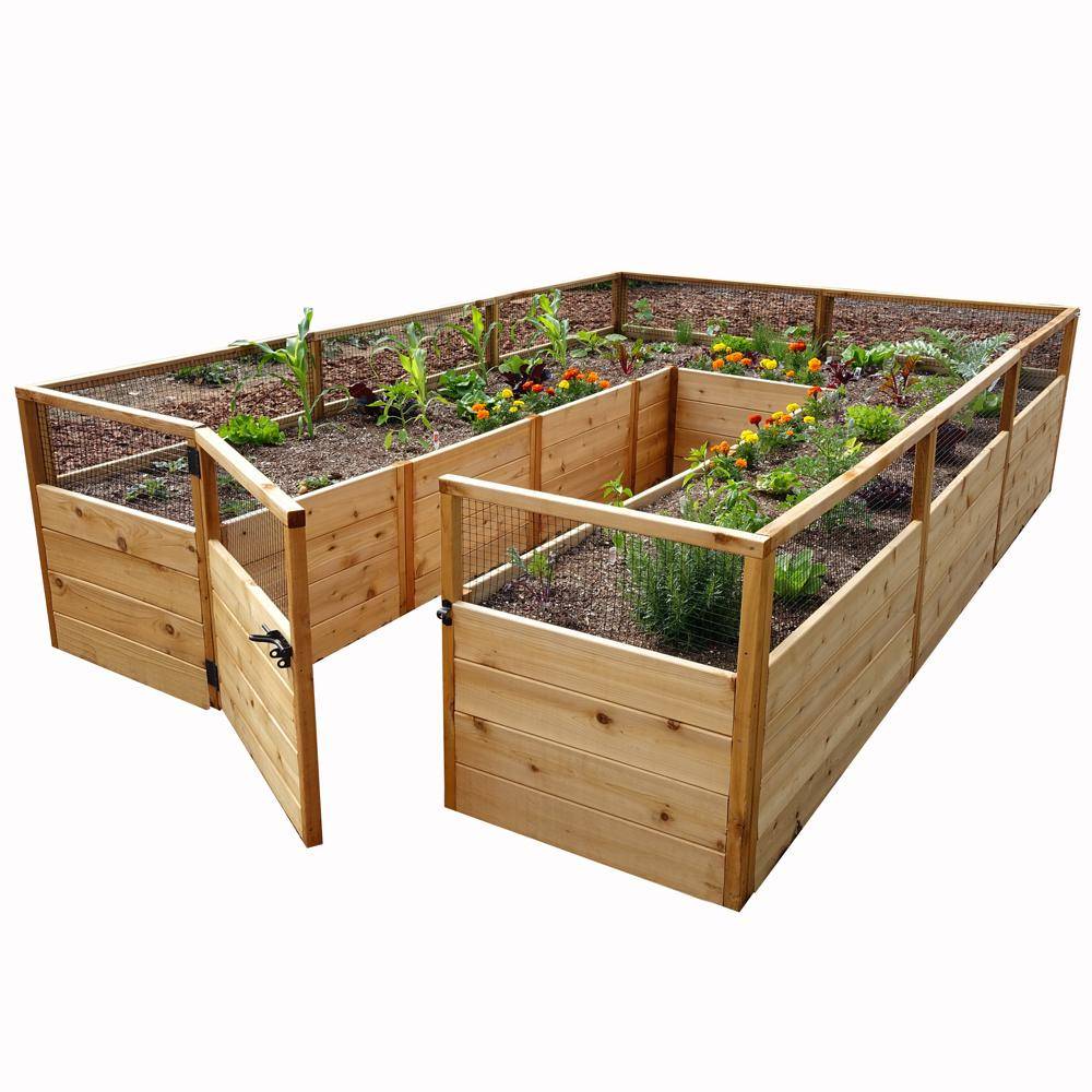 Tiered Cedar Raised Garden Bed