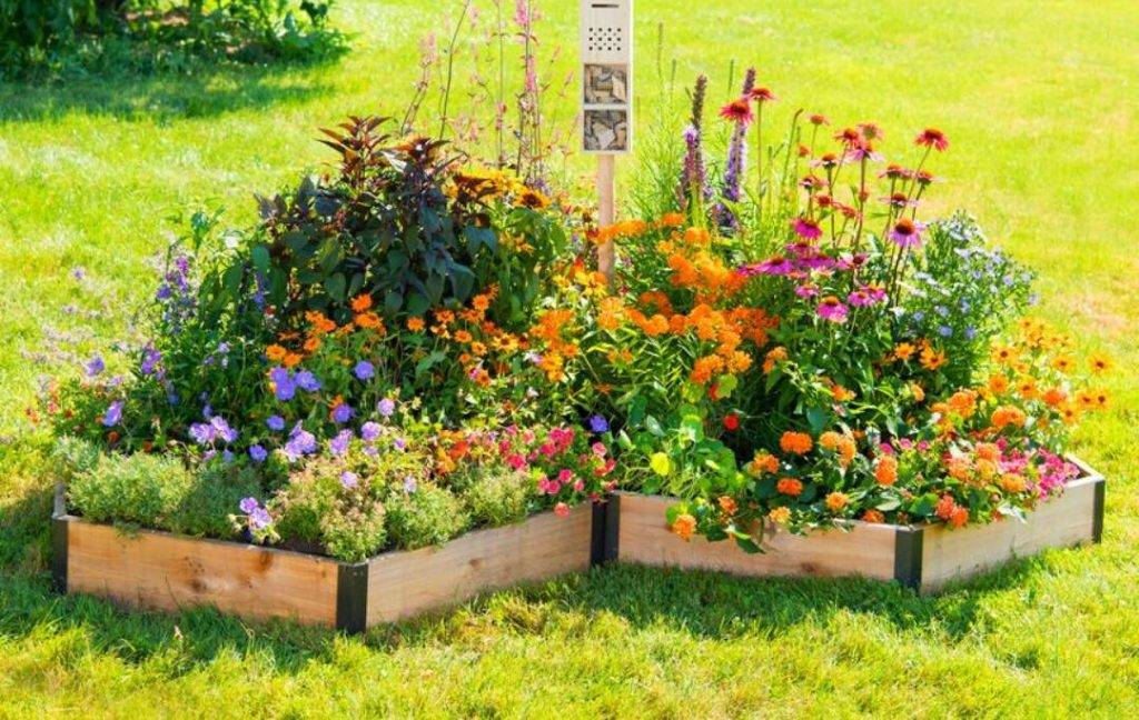 X Raised Garden Bed Gray