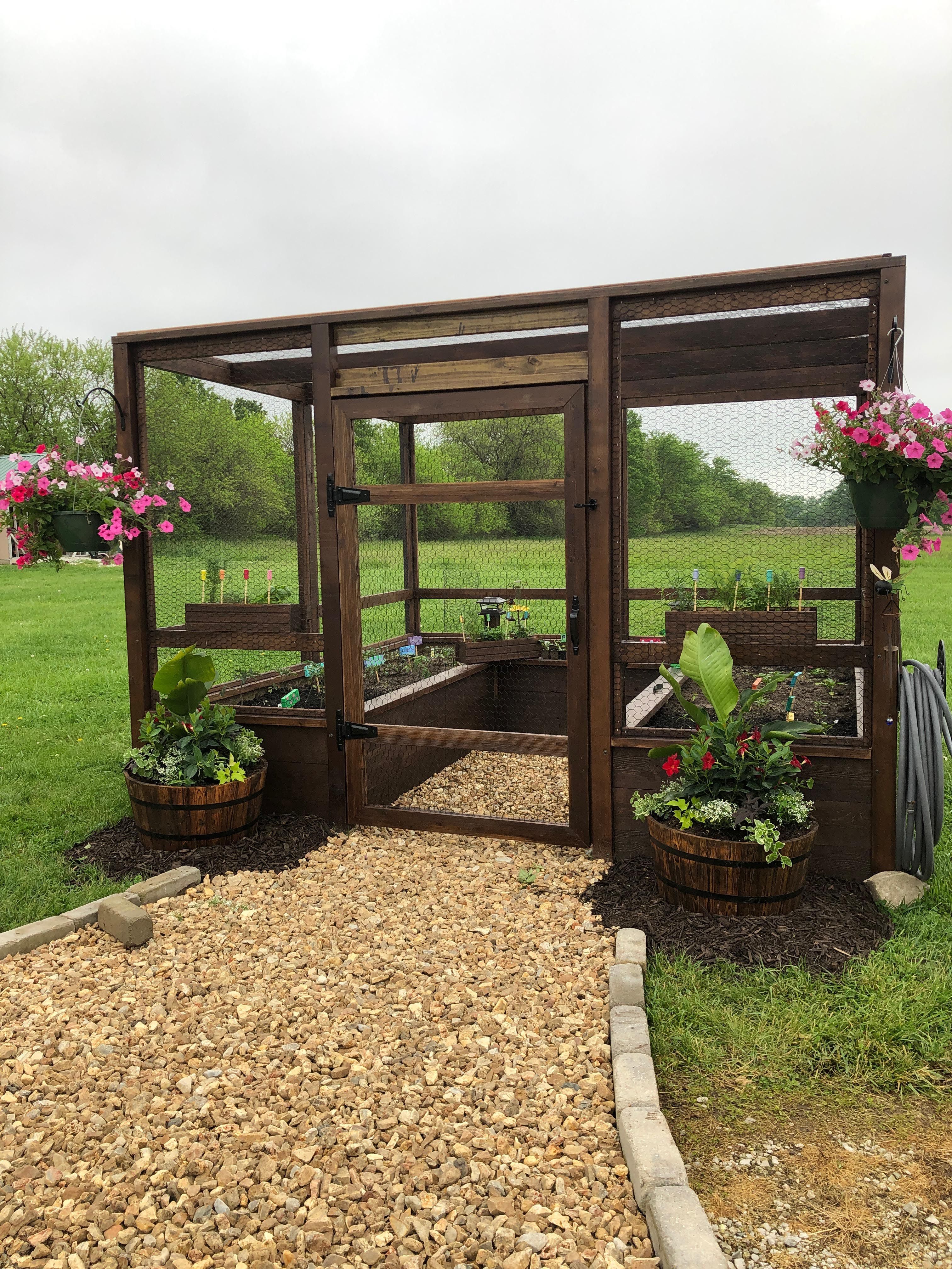 Raised Bed Garden Enclosure Backyard Project Inspiration