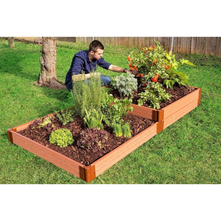 H Brown Composite Raised Garden