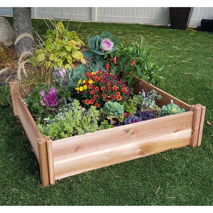 White Vinyl Raised Garden Bed Packcostco Stars Backyard Beauty