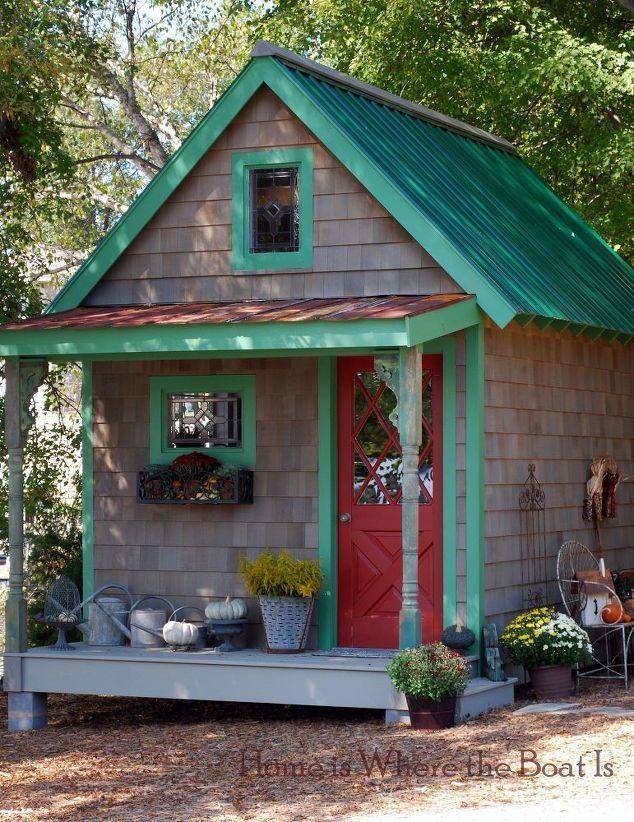 Love This Little Garden Shed Gardenshed Sheshed Shed Garden Aqua