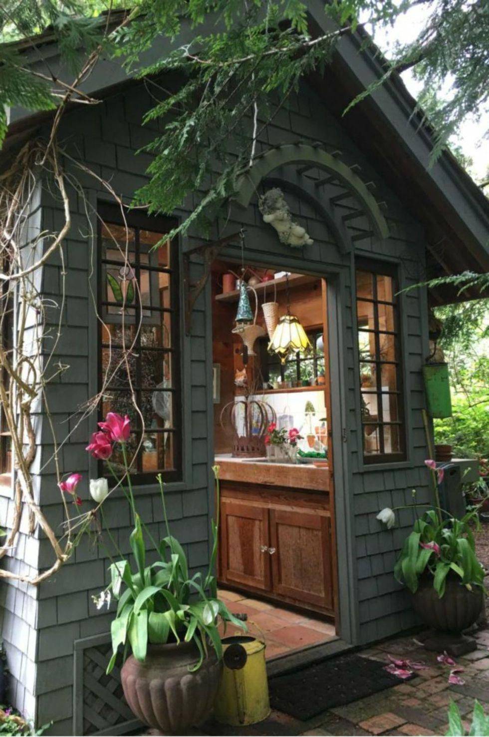 Love This Little Garden Shed Gardenshed Sheshed Shed Garden Aqua