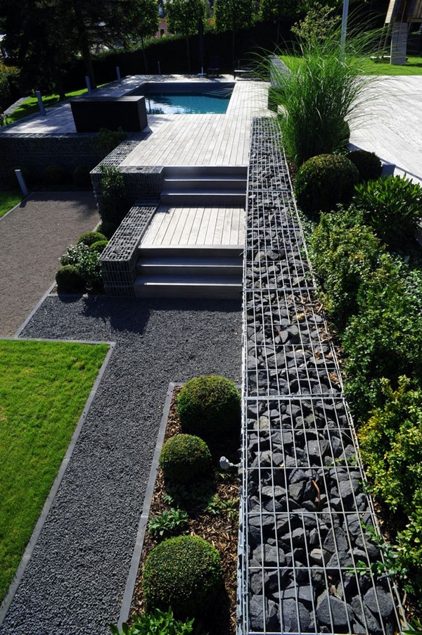 Modern Garden Design Small London Cedar Screen Grey