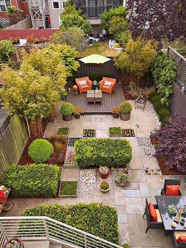Chic Small Courtyard Garden Design Ideas