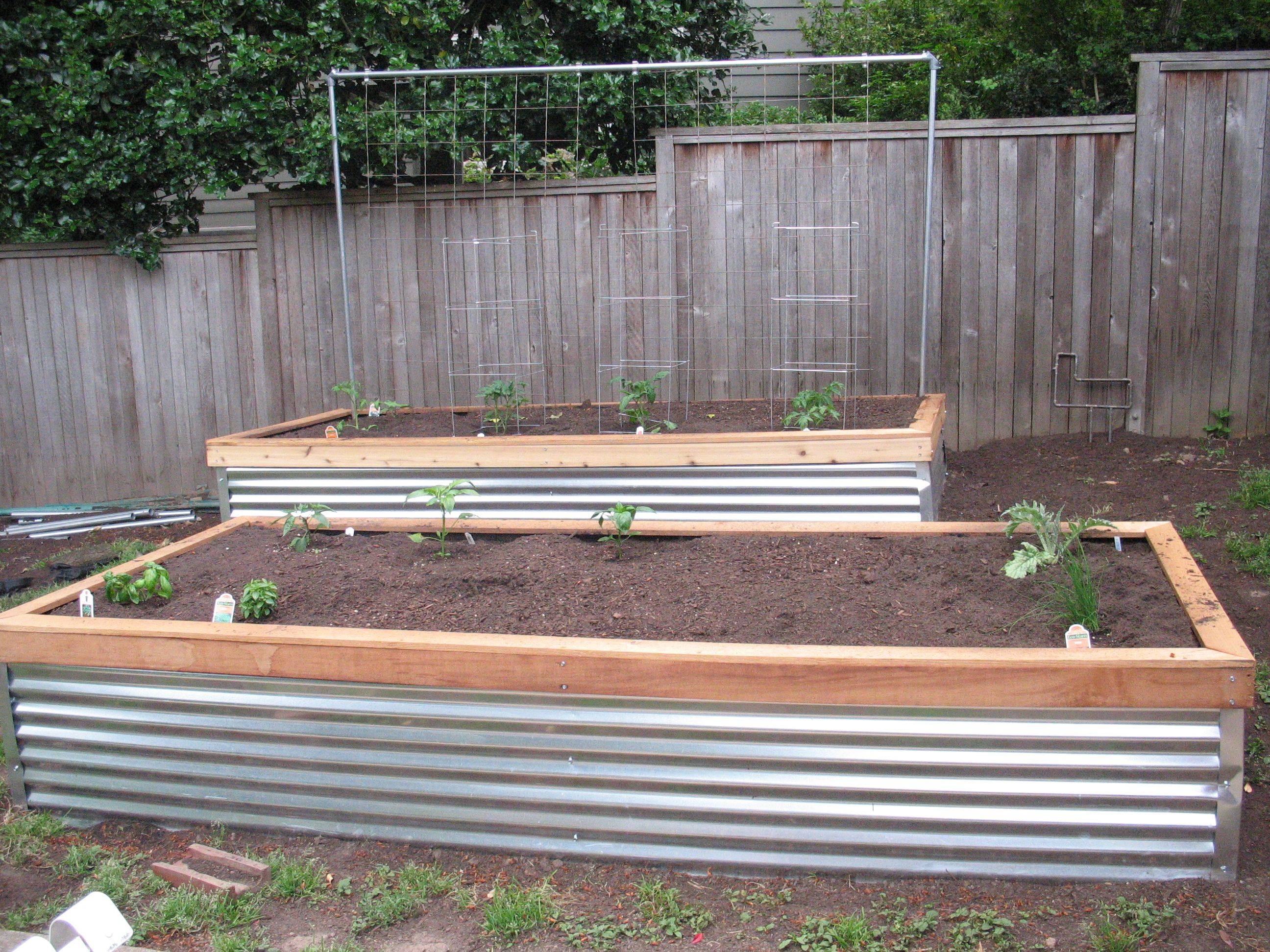 Corrugated Metal Raised Garden Beds Diy