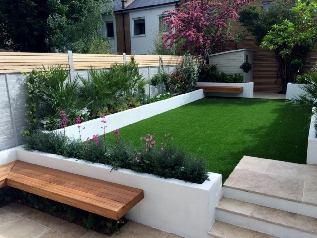 A serene minimalist garden design perfect for urban living, featuring modern landscaping and small space solutions.