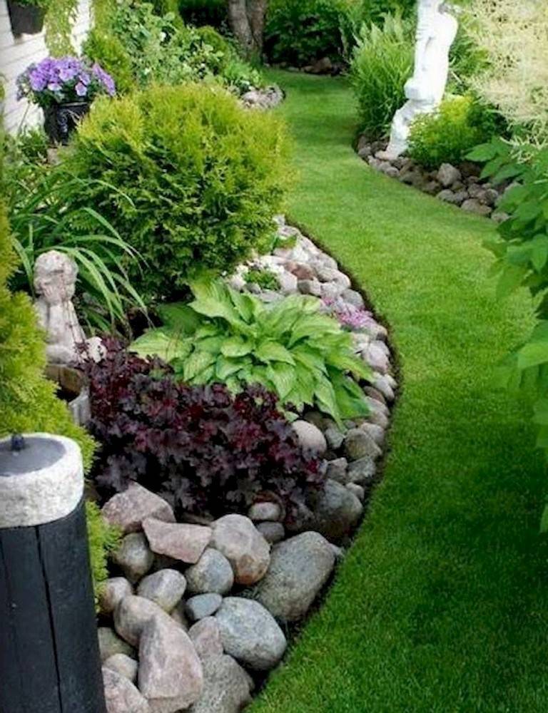 Beautiful Front Yard Rock Garden Landscaping Design Ideas
