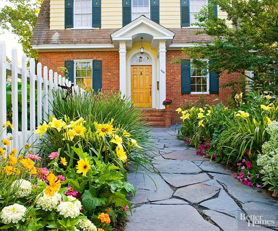 Beautiful Front Entrance Beautiful Gardens