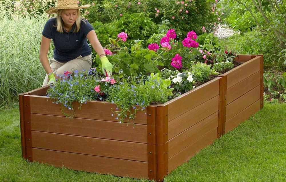 All White Composite Raised Garden Bed Kit