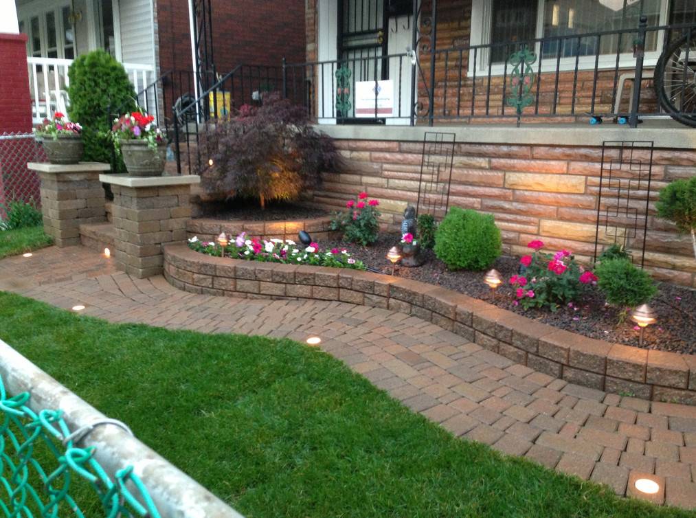 Salvaged Brick Raised Bed