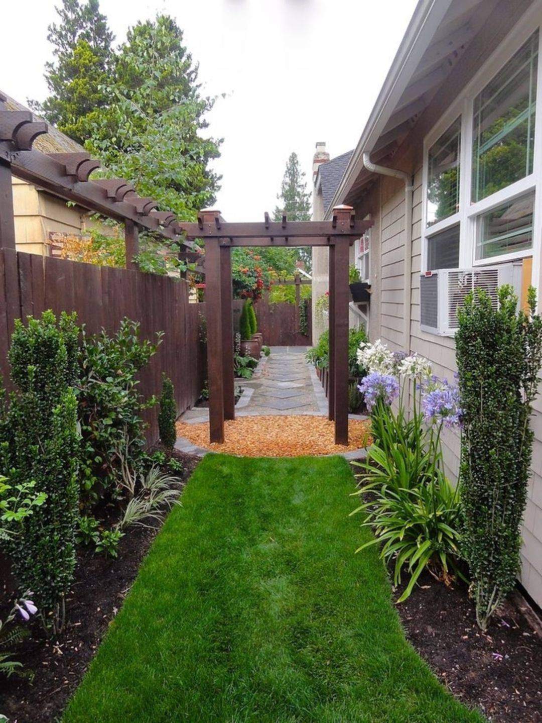 A Vibrantly Colorful Garden Side Yard Landscaping