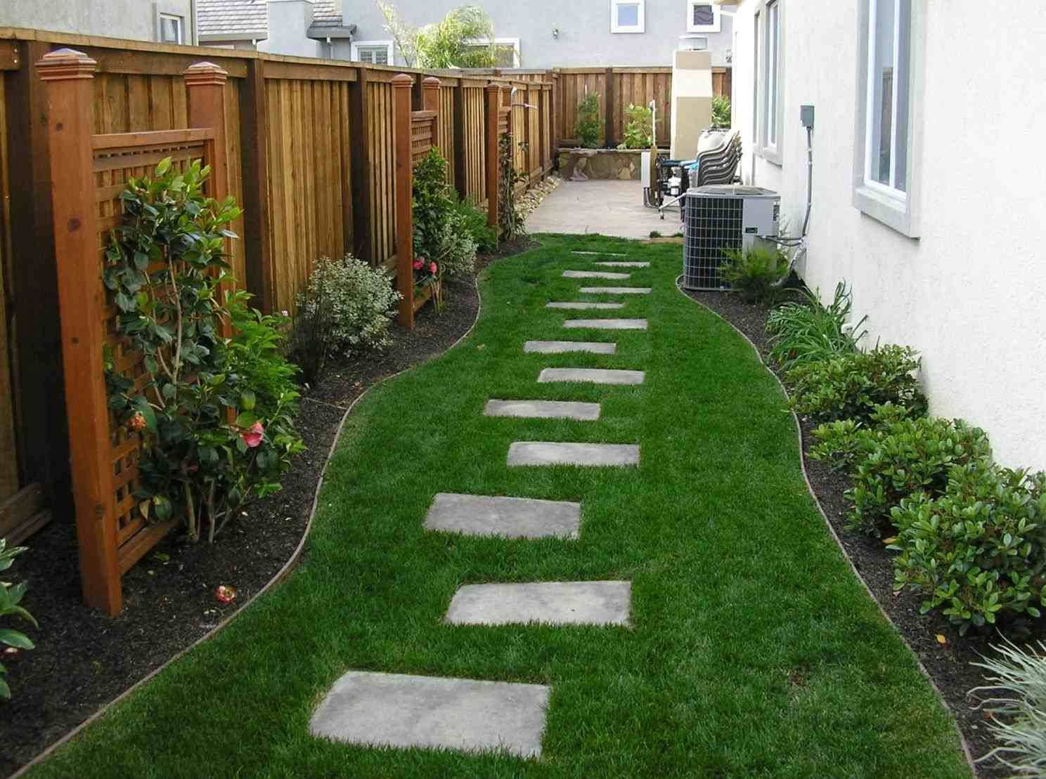 Small Side Yard Patio Ideas Shady Narrow Garden House Design Gardens