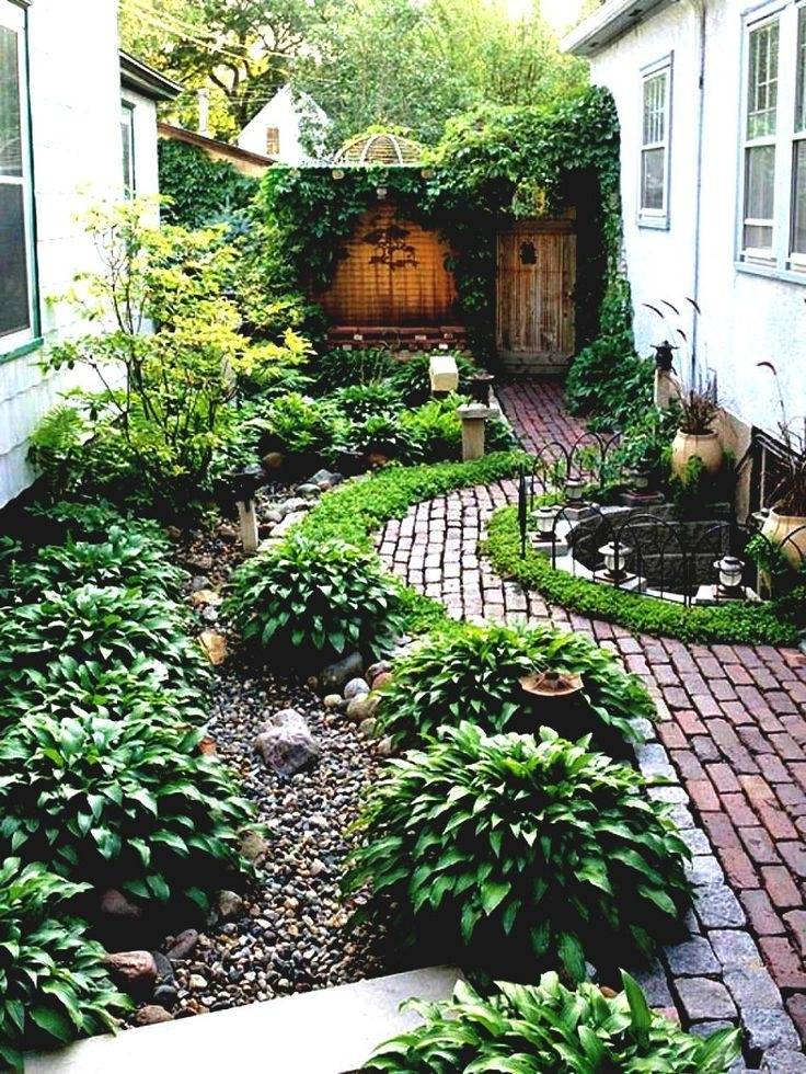 Small Side Yard Patio Landscape Landscaping Yards Long Low Maintenance