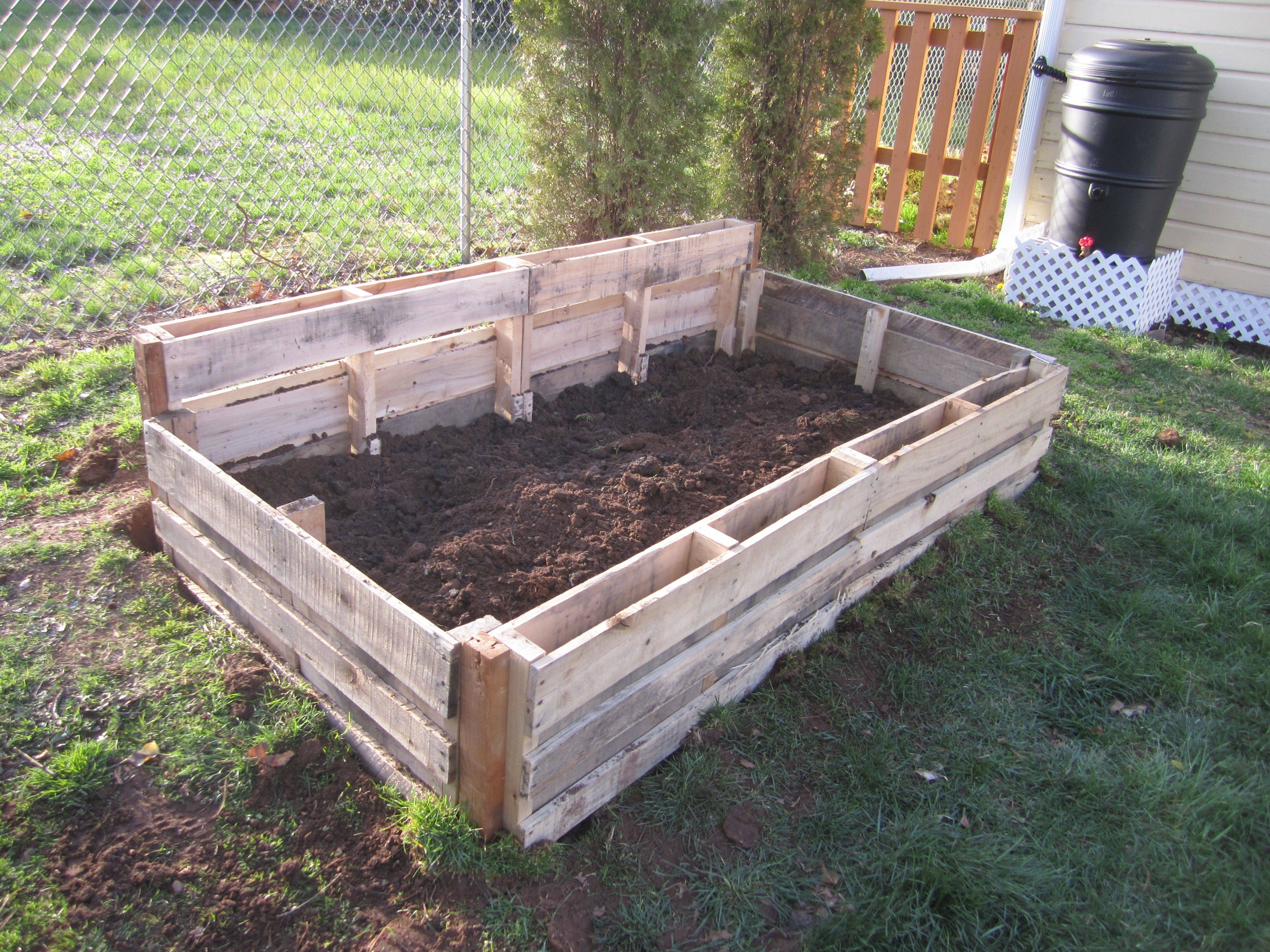 Free Pallet Raised Bed Garden