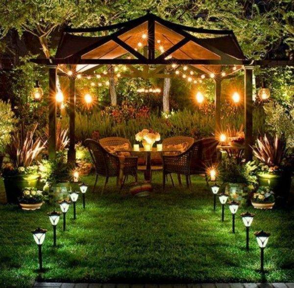 Pergola String Lights Set A Romantic Mood