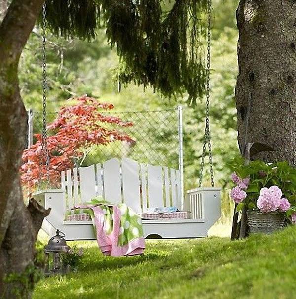 Beautiful Wooden Garden Swing Ideas Houz Buzz