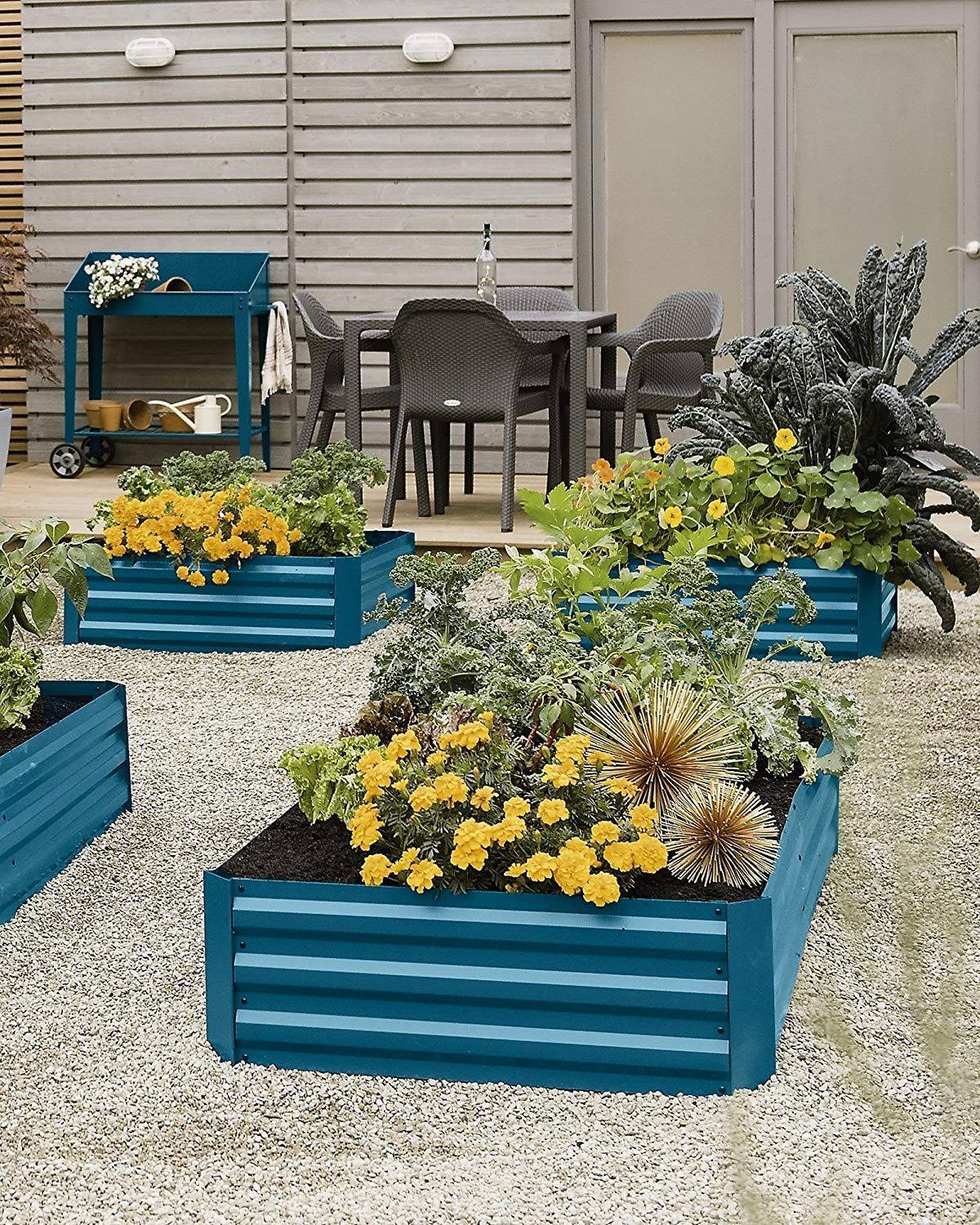 Excellent Images Raised Garden Bed Tin Style