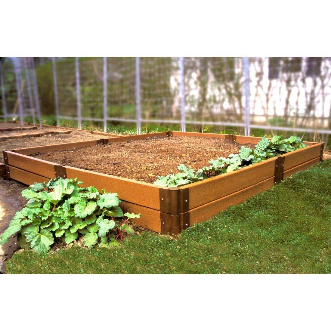H White Plastic Raised Garden Bed