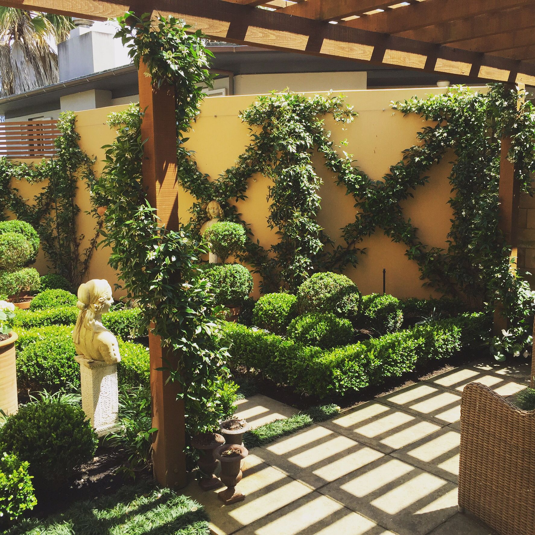 Ousden Formal Courtyard Garden Parterre