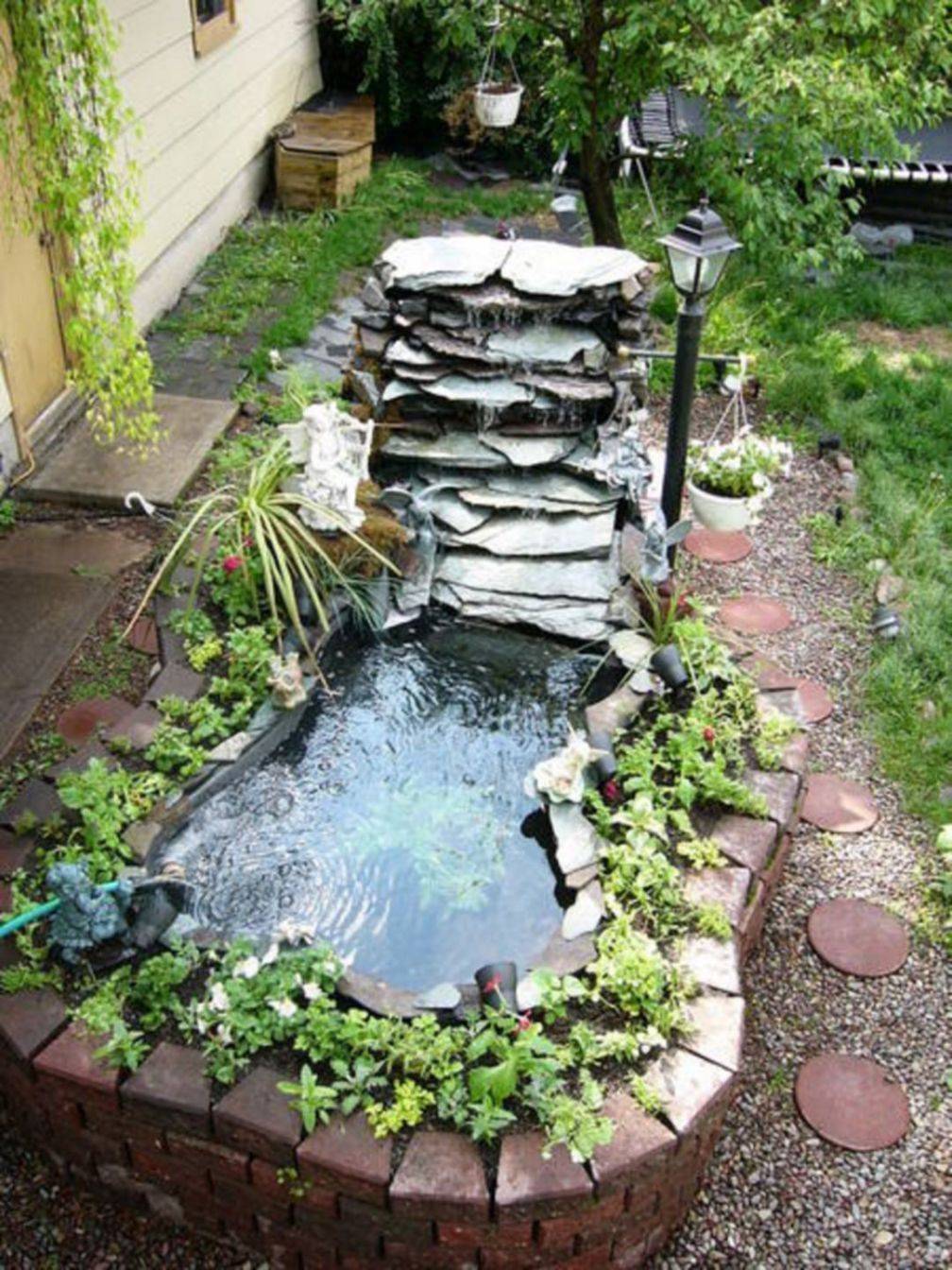 Amazing Backyard Waterfall And Pond Landscaping Ideas