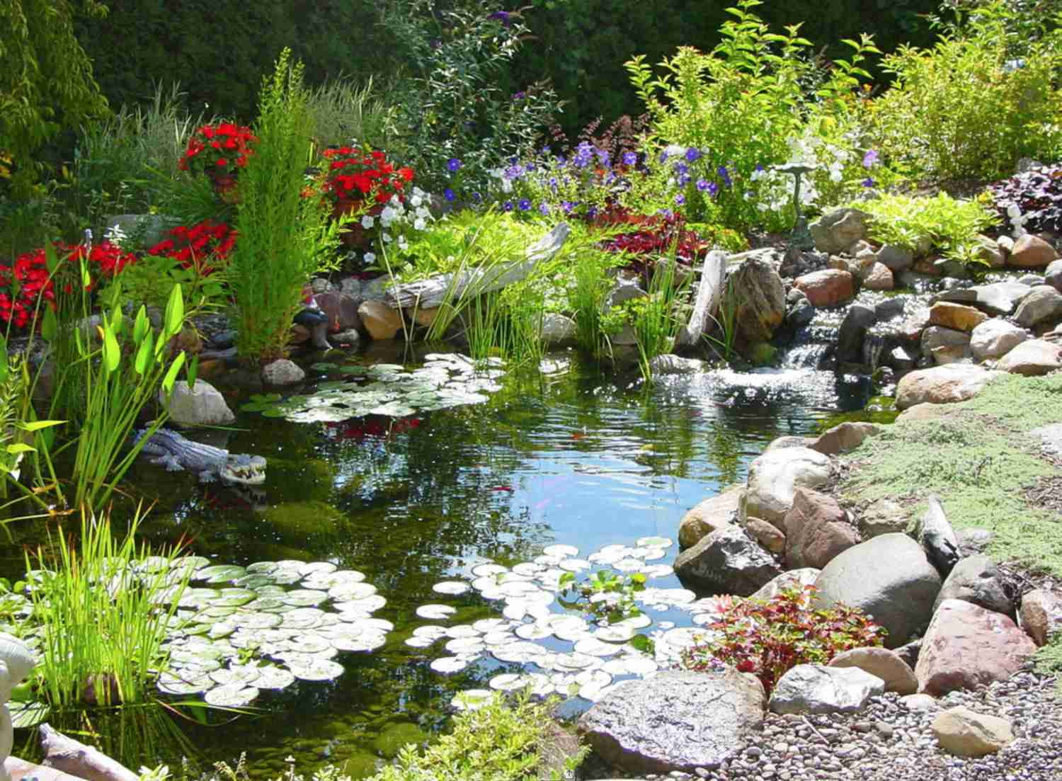 Small Waterfall Pond Landscaping For Backyard Decor Ideas