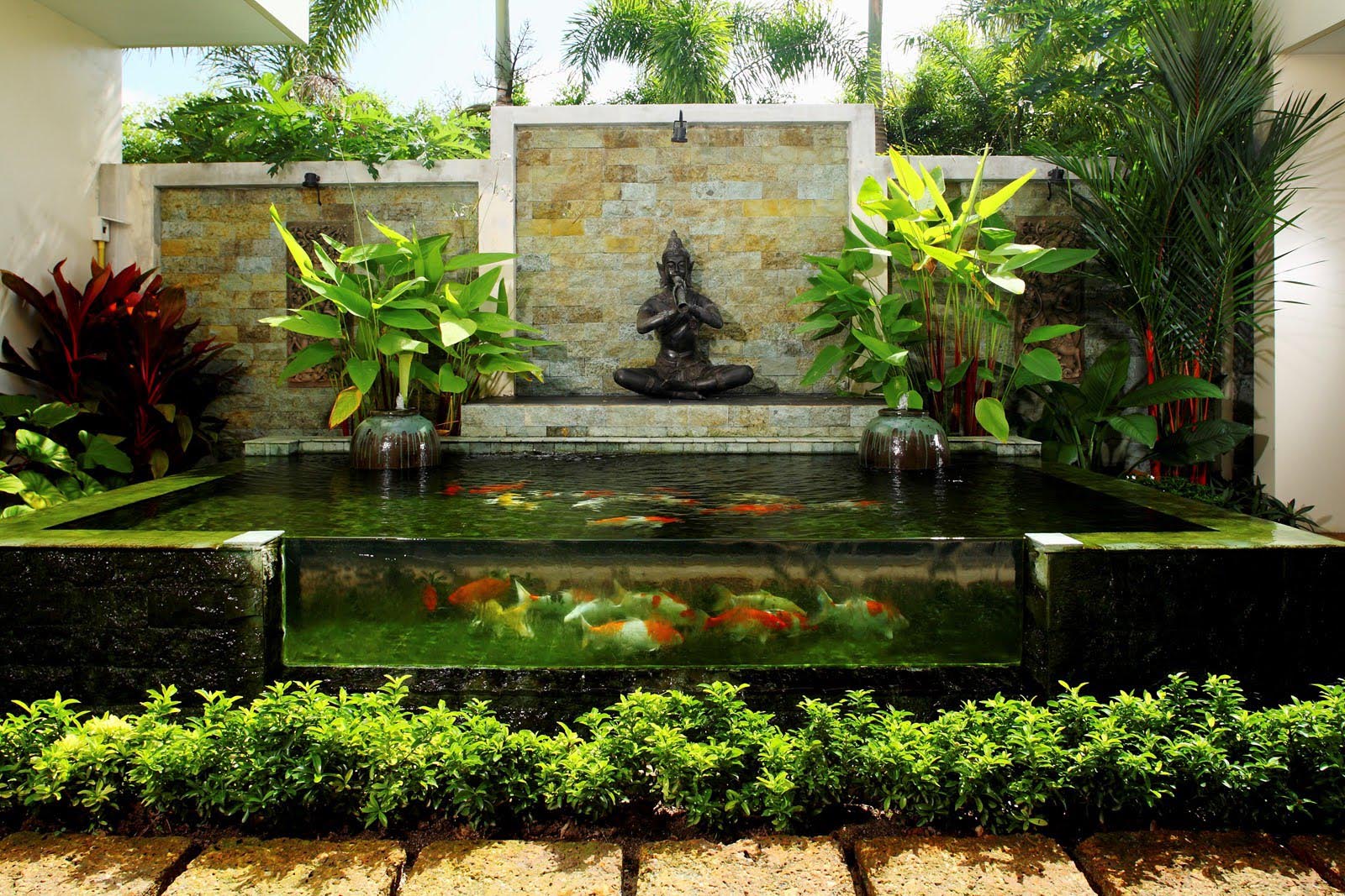 Small Garden Pond Fountains Backyard Design Ideas