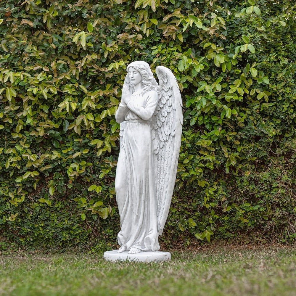 Kneelingpraying Guardian Angel Outdoor Statue