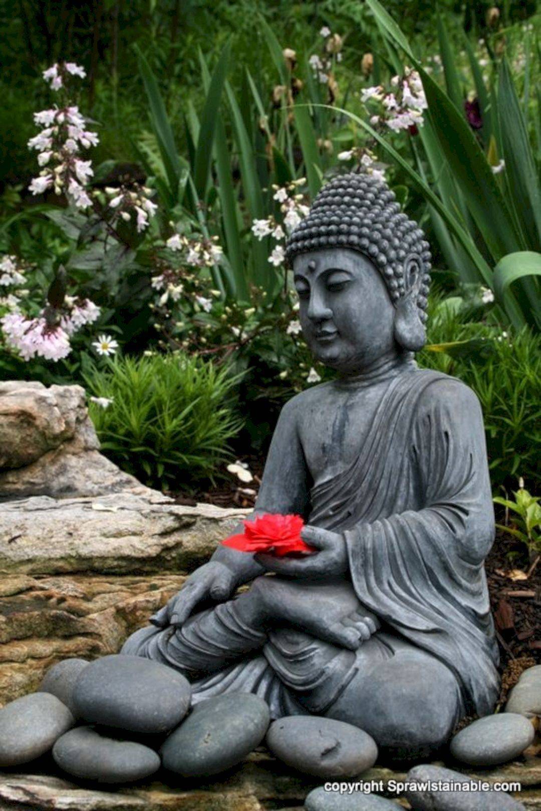 Meditating Buddha Garden Statue