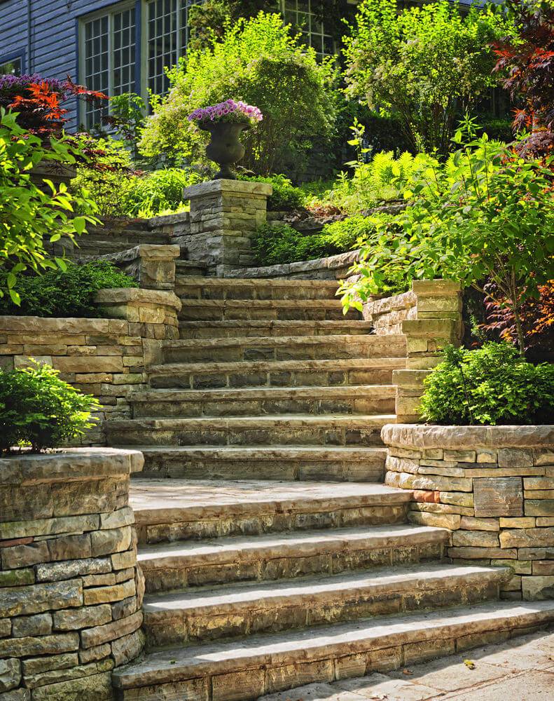 Planterstairs To Backyard Sloped Garden Sloped Backyard Landscaping