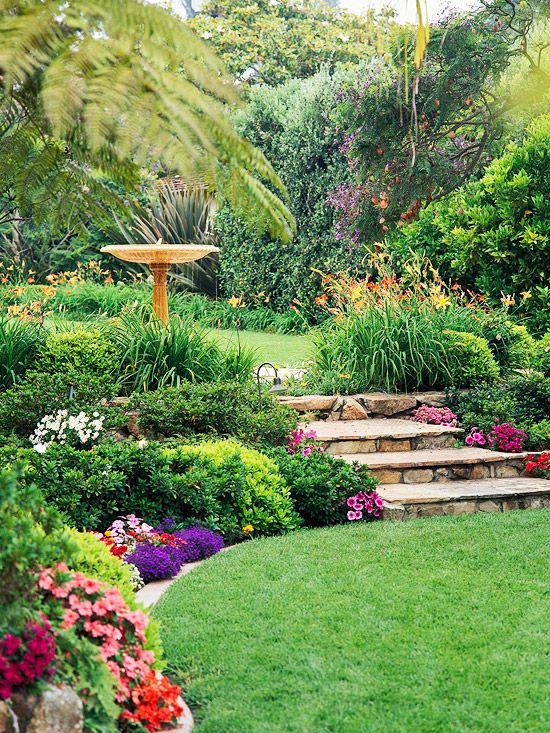 Sunny Perennial Garden Ideas Photograph Plantings