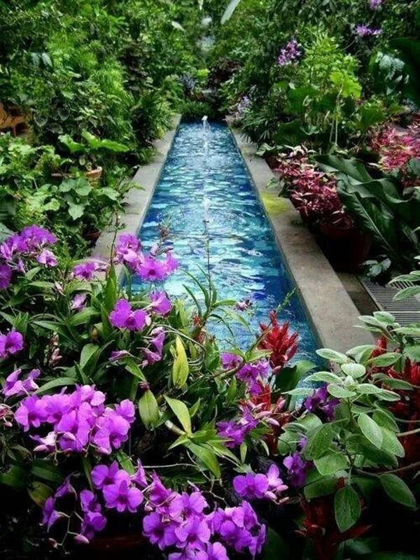 Beautiful Flower Garden With Waterfall Decoredo