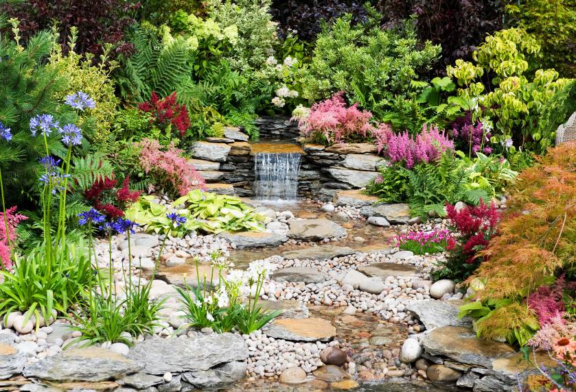 Garden Pond Waterfall Ideas Gardening Flowers