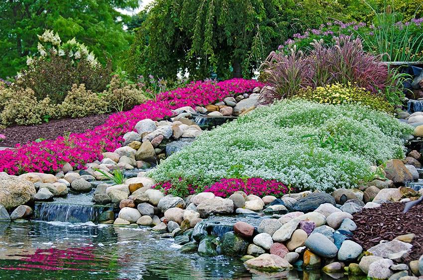 River Rock Garden Ideas