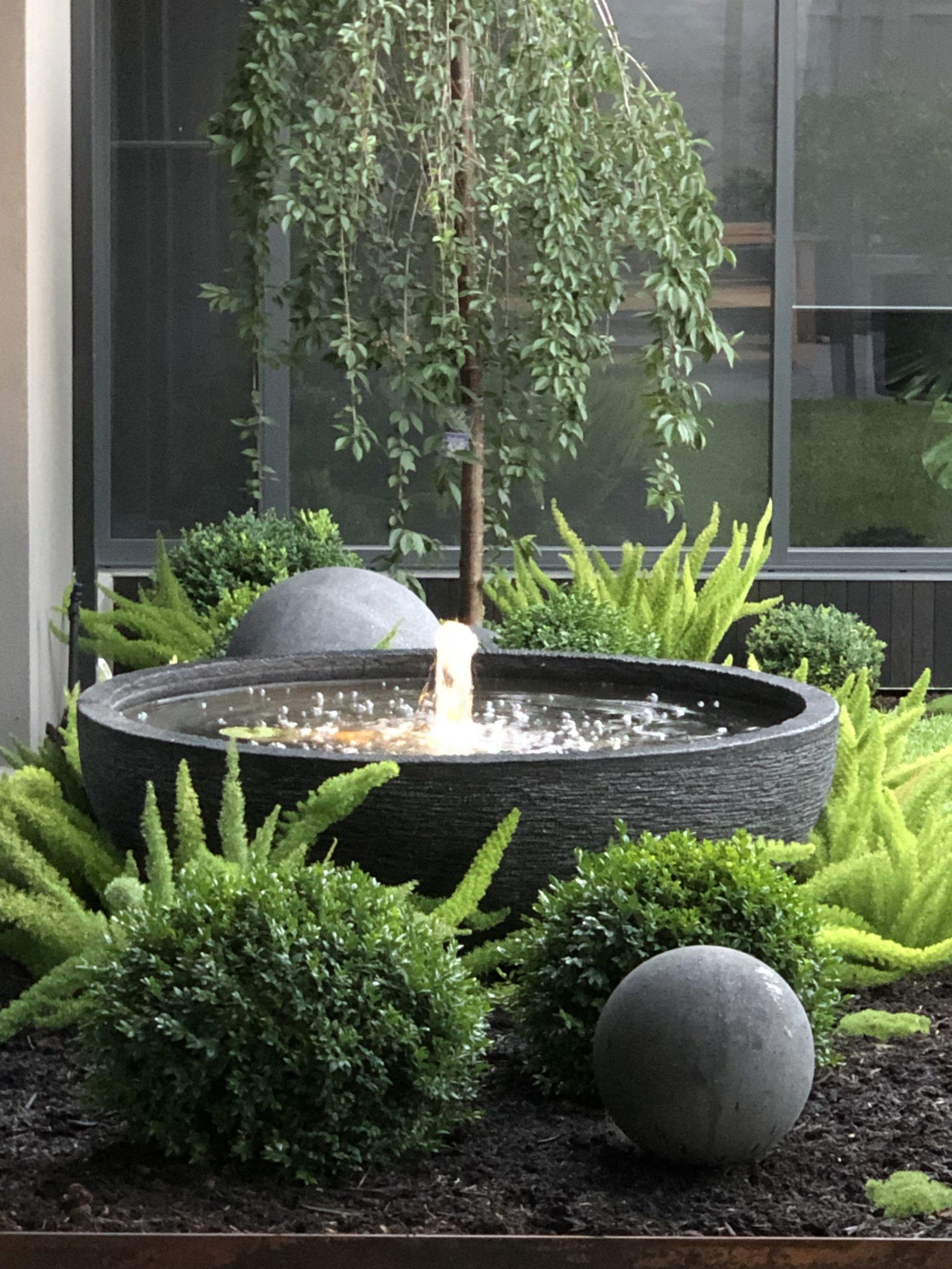 Ideas Front Yard Water Feature Garden Design