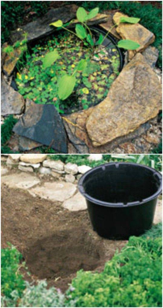 Charming And Cheap Mini Water Garden Ideas