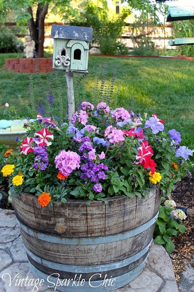 23 Whiskey Barrel Flower Garden Ideas Worth to Check SharonSable