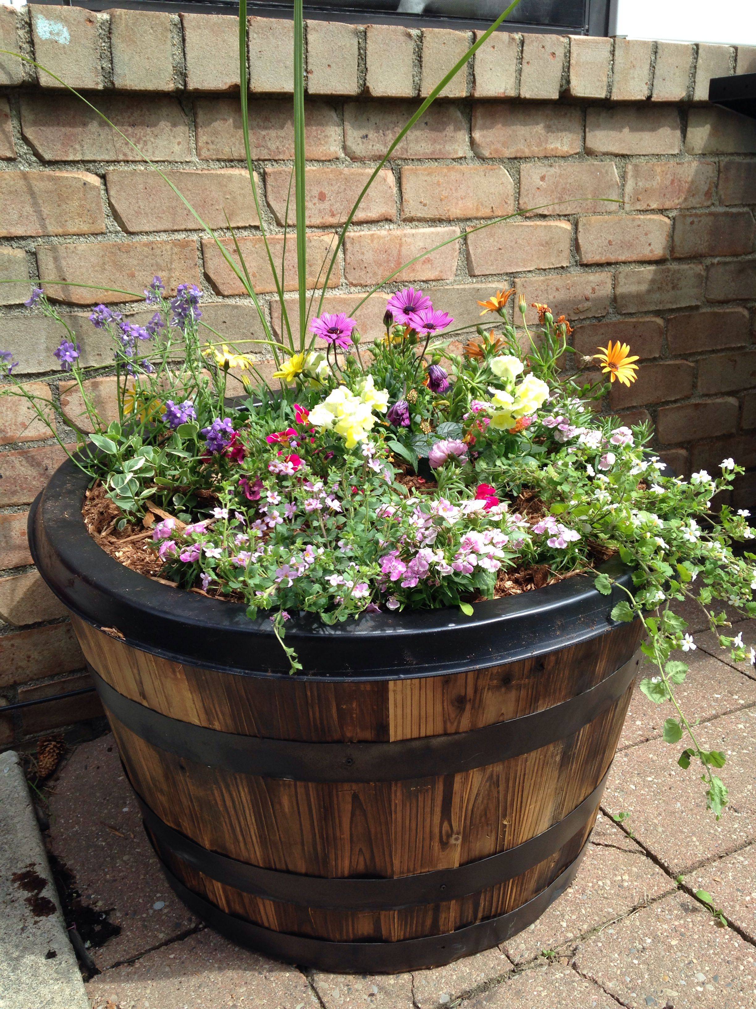 28 Whiskey Barrel Ideas for Garden To Consider SharonSable