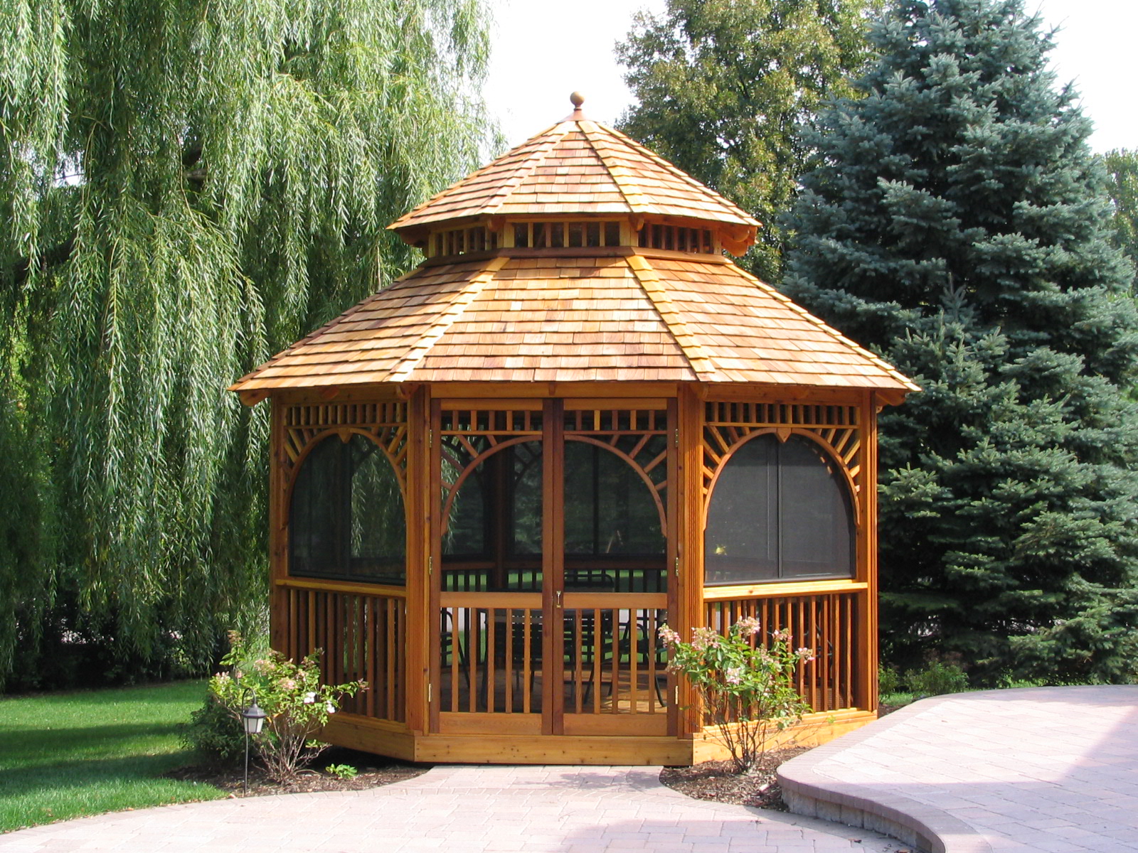 Nice Gazebo Backyard Garden Landscaping Design Ideas