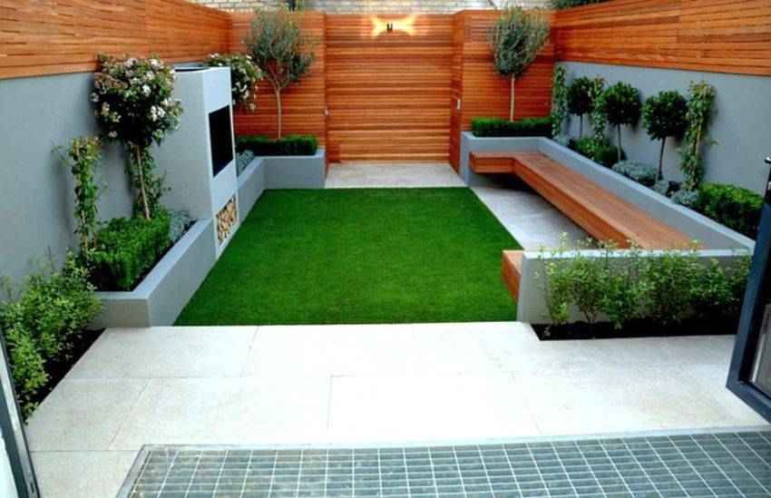 Patio Rectangular Concrete Ideas Elegant