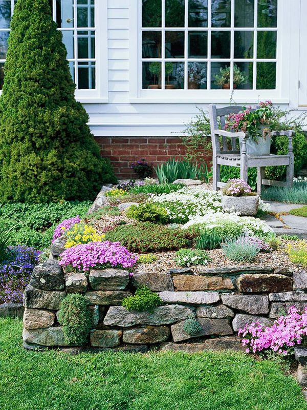 Backyard Retaining Wall Ideas And Terraced Gardens Photos Home