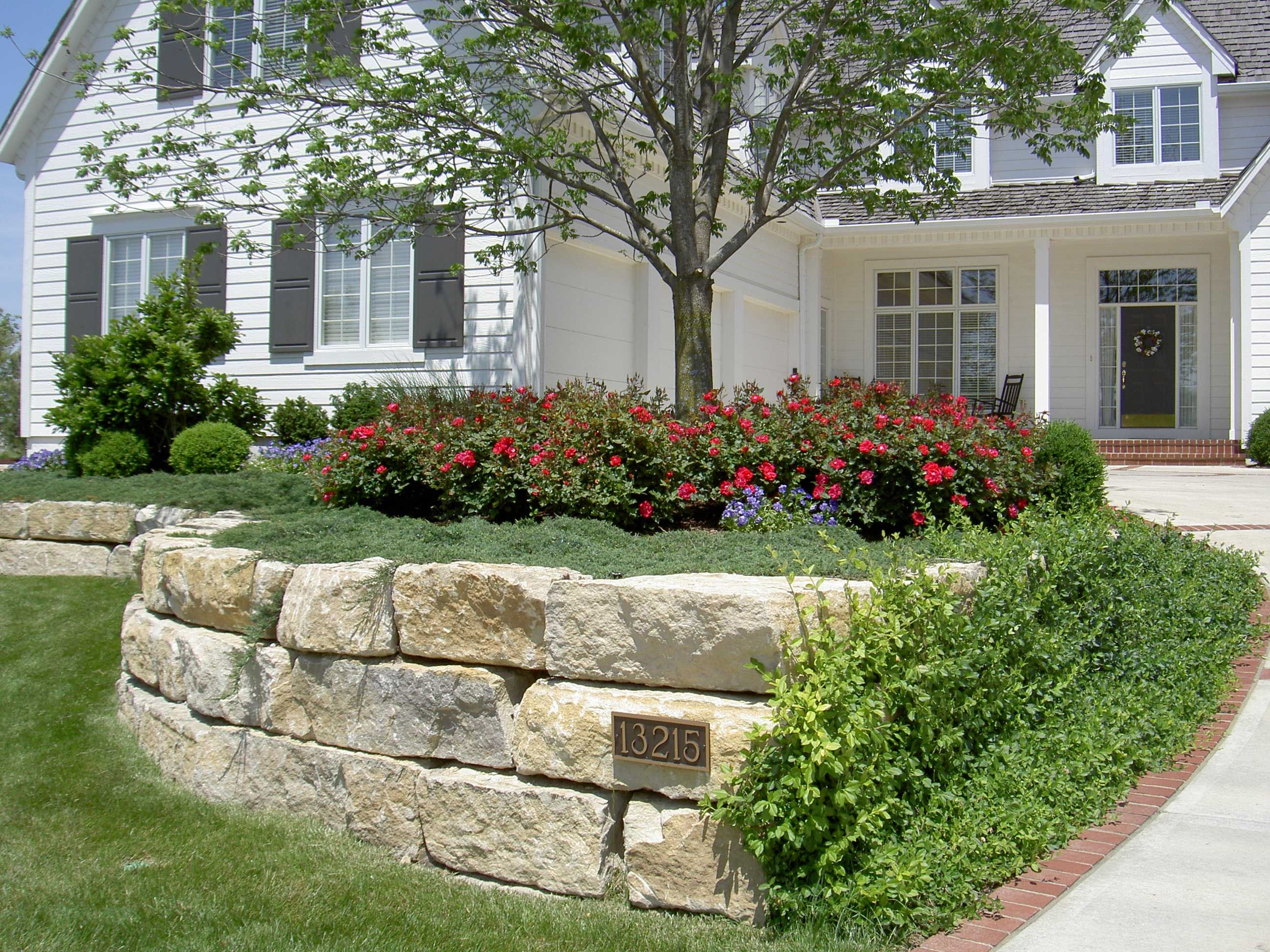 Plant Patio Pond Landscaping Natural Stone Borders