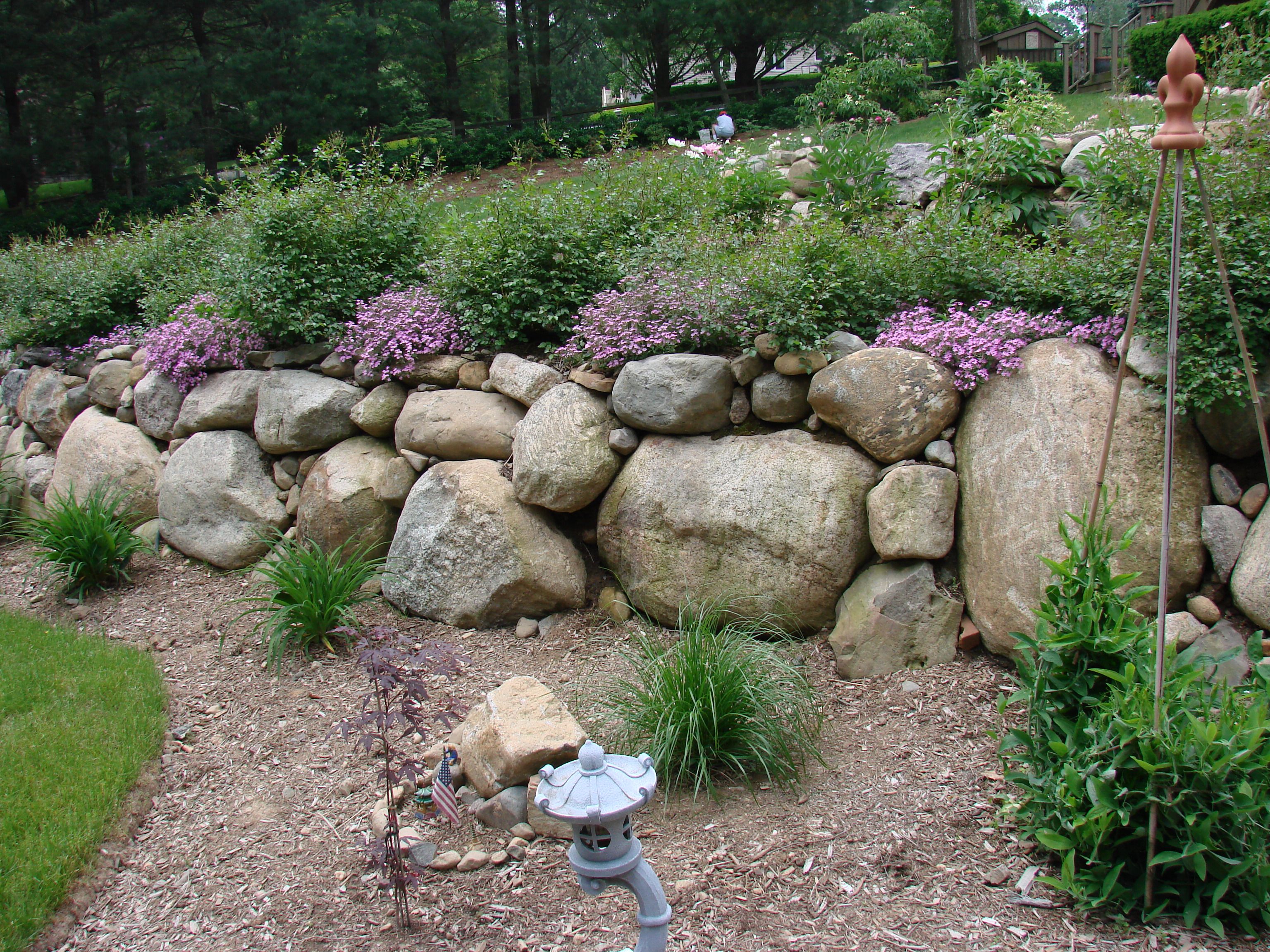 Rock Garden Retaining Wall