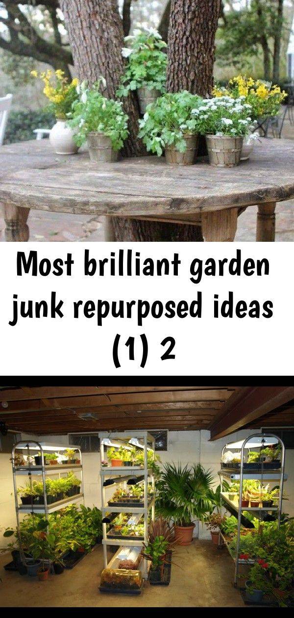 Most Brilliant Garden Junk Repurposed Ideas