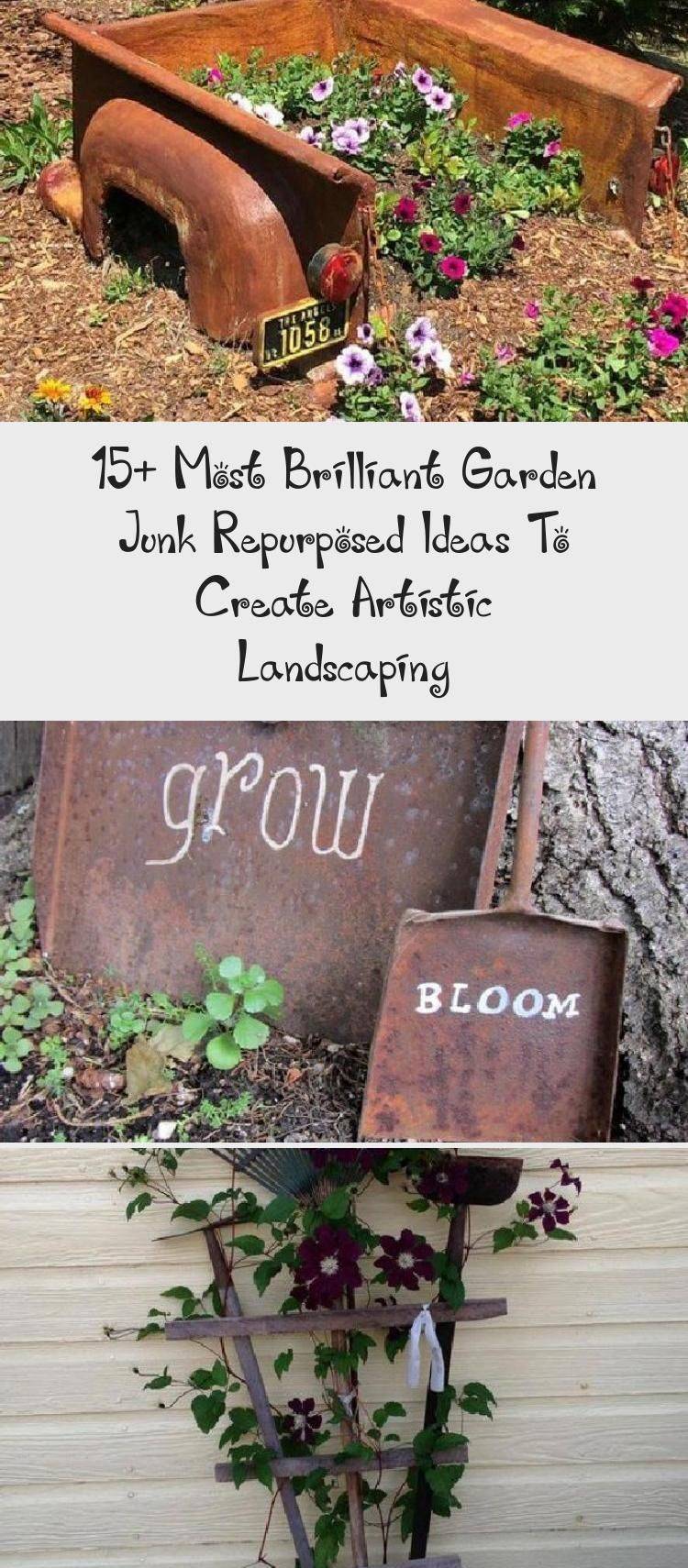 Most Brilliant Garden Junk Repurposed Ideas