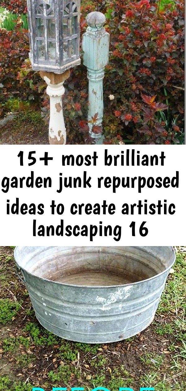 Most Brilliant Garden Junk Repurposed Ideas