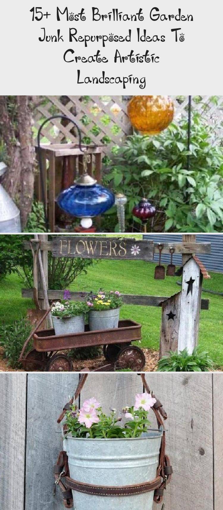 Most Brilliant Garden Junk Repurposed Ideas