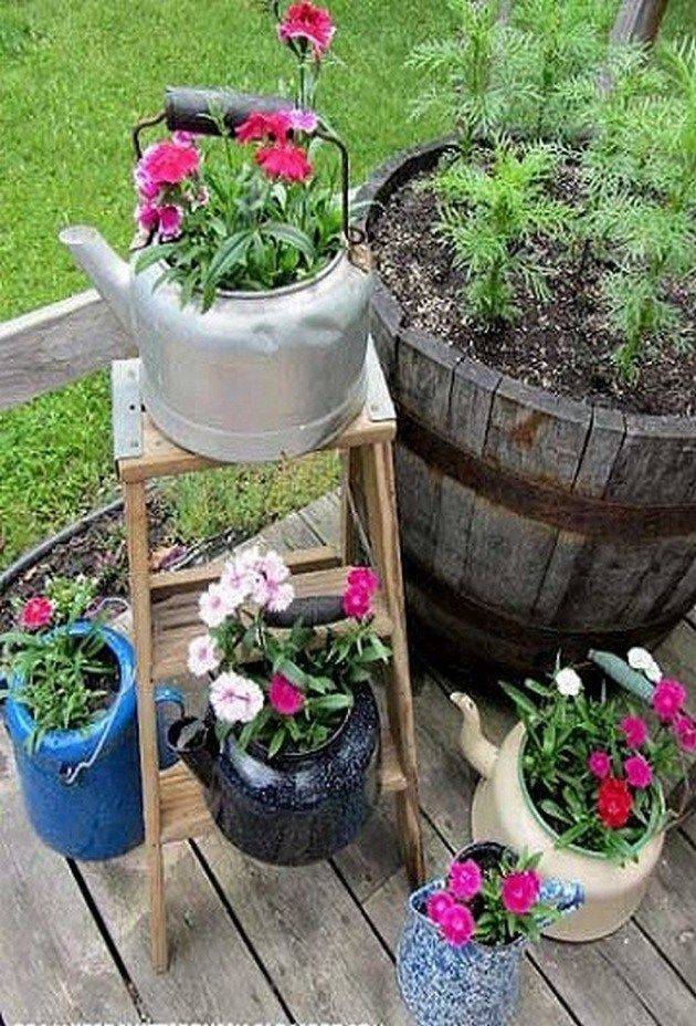 Most Brilliant Garden Junk Repurposed Ideas