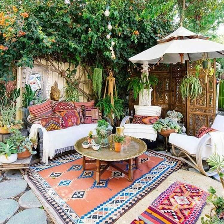 Beautiful Bohemian Chic Garden Ideas