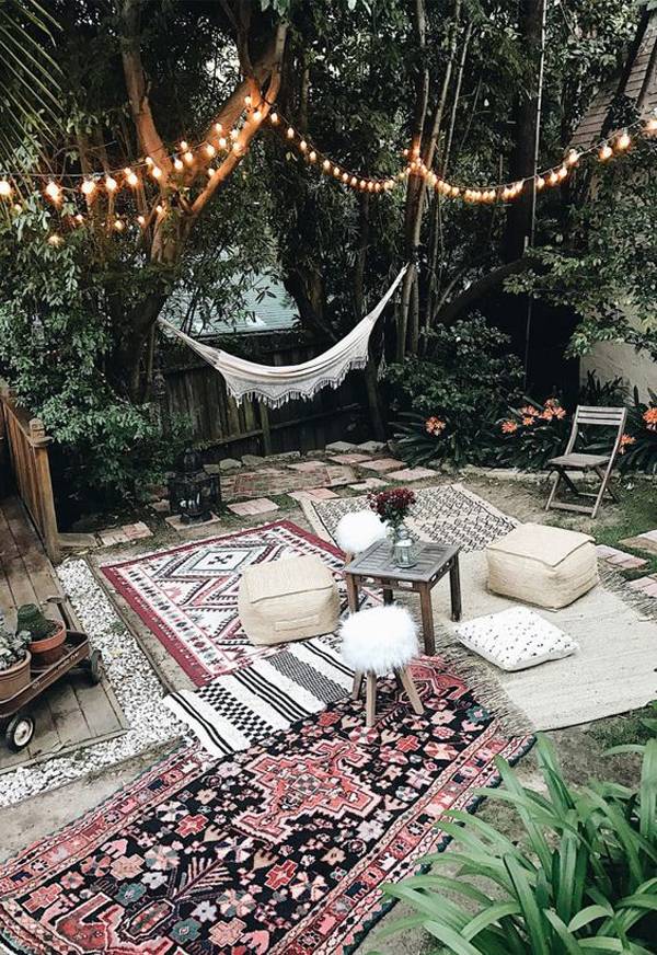 Bohemian Garden Decorating Ideas